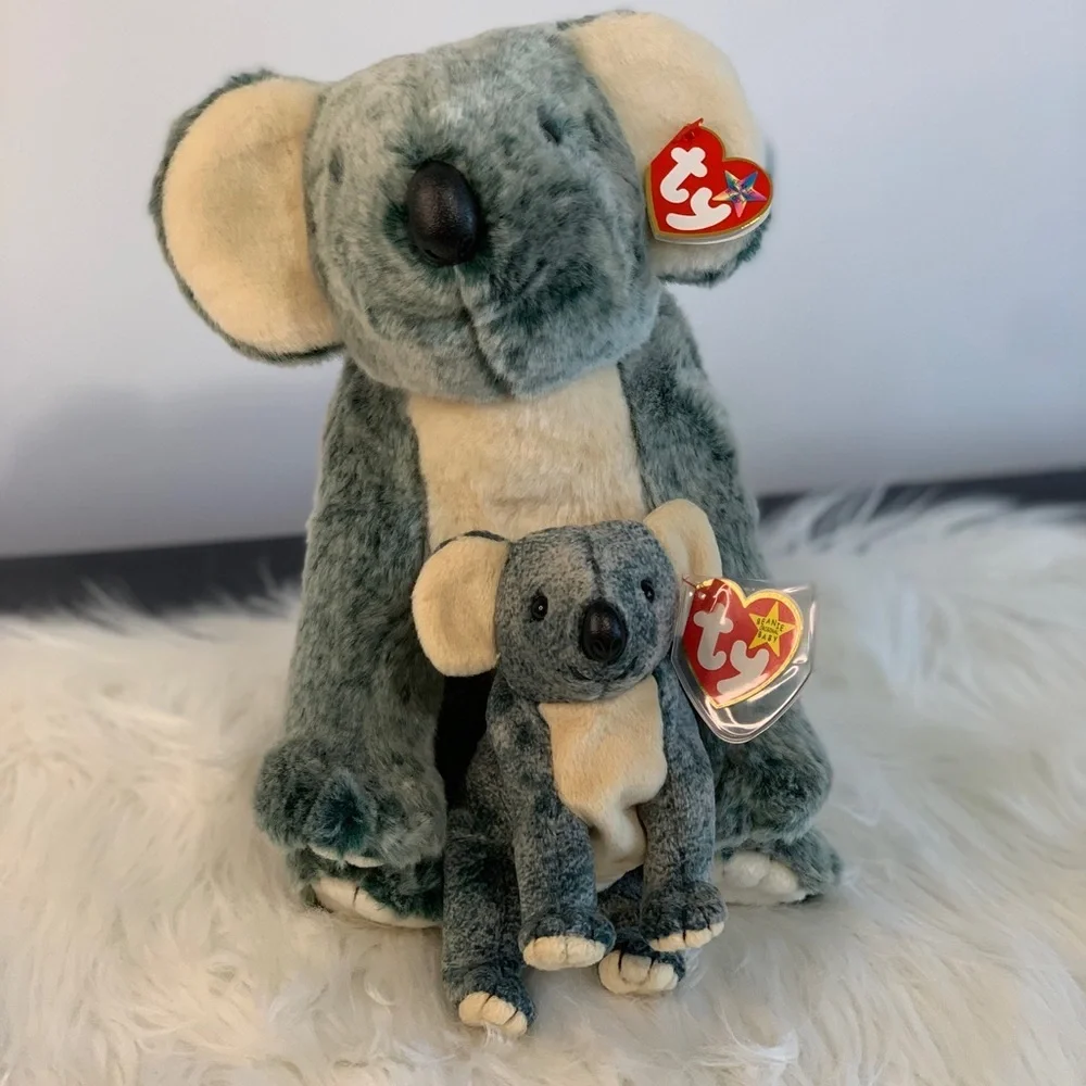 Ty (30) Koala Plush Pair in Green and Cream “Eucalyptus” - Picture 2 of 16